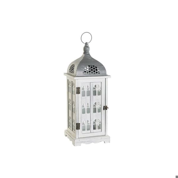 Lyslykta - DKD Home Decor - Medelhavsstil - Vädersliten Trä - Glas - Inomhus