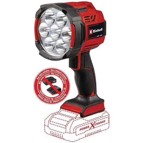 Arbetlampa - EINHELL - Power X-change TE-L 18/2500 LiAC-solo - Trådlös - LED - 18 V Svart, Röd
