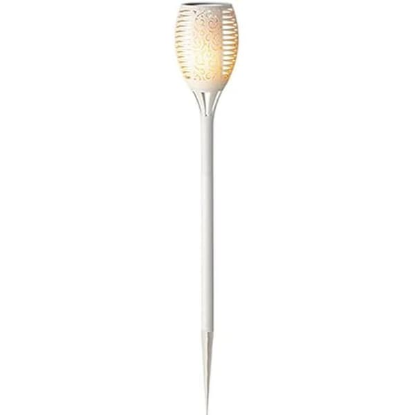 Vit solcellslampa - LUMINEO - D.12 x 62,5 cm - Solenergi - Trädgårdstillbehör utomhus