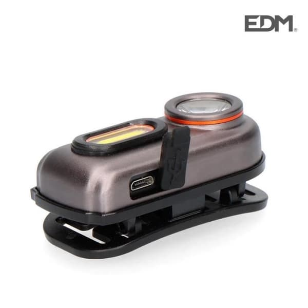 Ficklampa fram - edm - 400lm - Laddningsbar - Aluminium och plast - 5 lägen