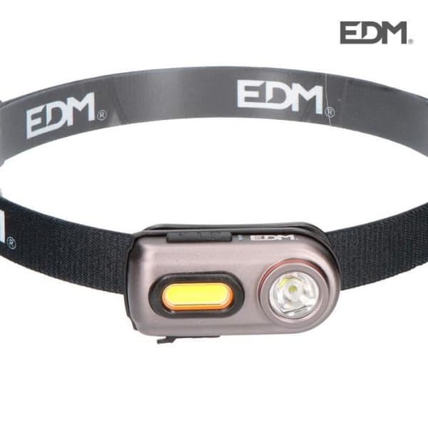 Ficklampa fram - edm - 400lm - Laddningsbar - Aluminium och plast - 5 lägen