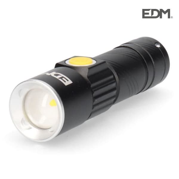 Ficklampa - GREENICE - Mini - Uppladdningsbar USB - 120Lm - Zoom 1 LED 7500K