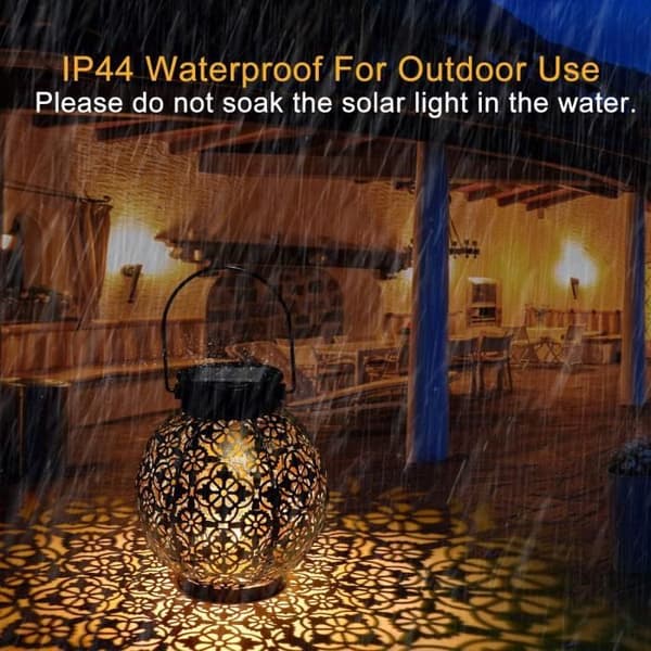 Solar Lantern Garden LED Dekorativ Outdoor Solar Lantern Vattentät IP44 utomhus Solar Lighting Trådlös Lantern Lamp