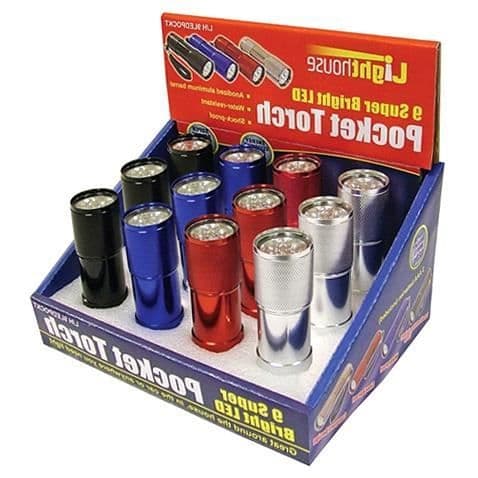 Ficklampa OUTIFRANCE - Mini 9 LED i anodiserad aluminium för utomhusbruk
