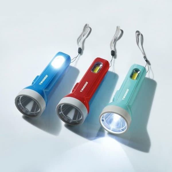 Tiross - TS-2206 - Ficklampa Tiros TORCH MED BATTERI 1W LED 70lm + COB LED 80lm
