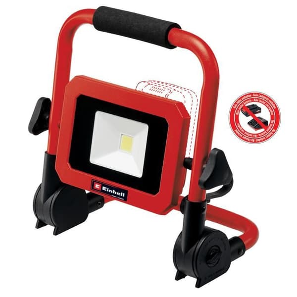 Einhell trådlampa TC-CL 18/1800 Li Power X-Change (18V, justerbar ljuskälla) Levereras utan batteri och laddare Svart, Röd