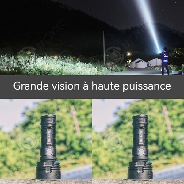 INN p70 led ficklampa superstarkt ljus utomhus hushåll vattentät bärbar uppladdningsbar ficklampa taktisk lampa för vandring