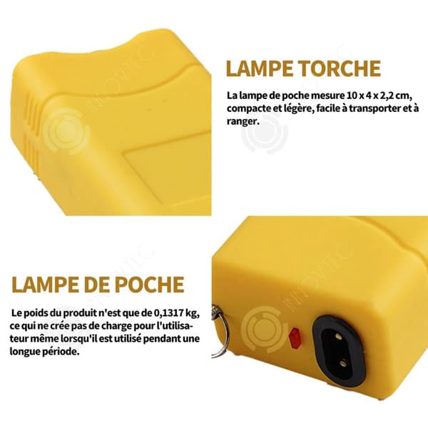 INN ficklampa 10x4x2,2 cm kompakt nog att passa på dragkedjan på en väska eller på en nyckelring LE ficklampa