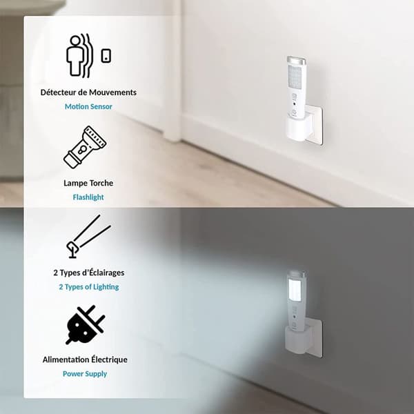 TD® Uppladdningsbar nödinduktionsficklampa Nattlampa Ficklampa Nattlampa Induktionsnödlampa