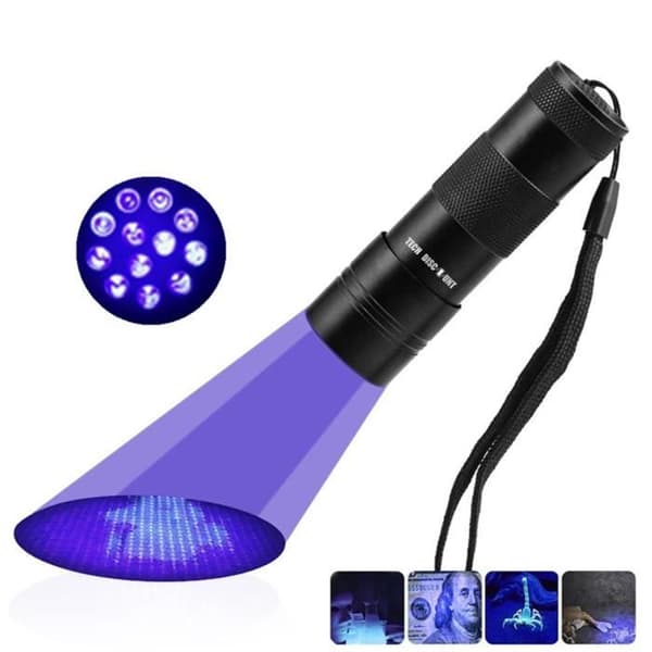 TD® Multi-funktion lila ficklampa bärbar ljus ultraviolett inomhus utomhusbelysning sedlar knappbrytare