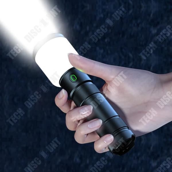 TD® Ficklampa Fyrfärgs Justerbar Camping Ljus Utomhus Camping Bländande Ficklampa Con Dimming