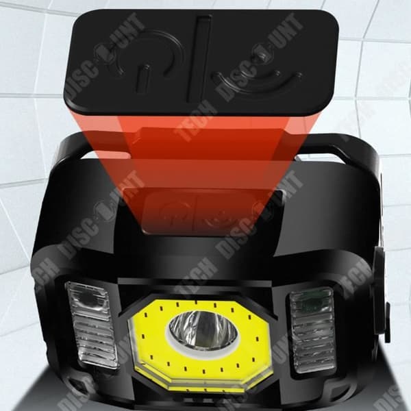 TD® ficklampa tre ljuskällor starkt ljusinduktionsladdning superljus utomhusbelysning monterad på t