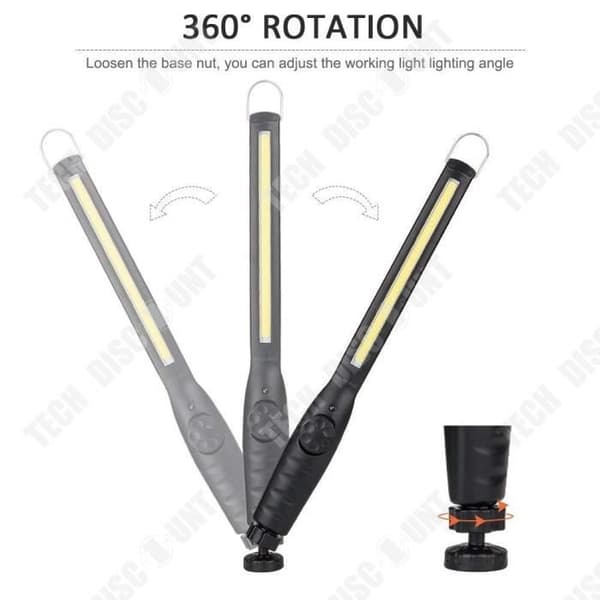 TD® Multifunktionell lampsugkopp på fot kontorsläsdekoration inomhus utomhus uppladdningsbar usb justerbar bärbar ficklampa