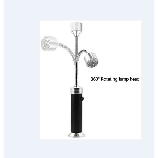 Ljus Magnetisk Bas Ficklampa, Grill Ljus, Justerbar 360 ° Grill Lampa, för Grillning, Camping, Fest, 2st
