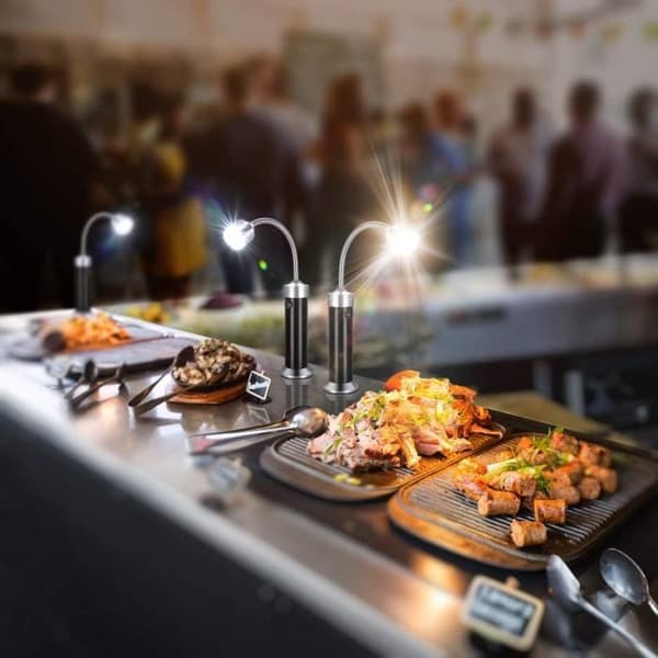 Ljus Magnetisk Bas Ficklampa, Grill Ljus, Justerbar 360 ° Grill Lampa, för Grillning, Camping, Fest, 2st