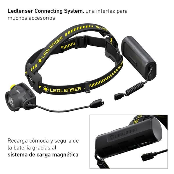 Huvudlampa - LED Lenser - H7R Work - 600 lm - 200 m - Uppladdningsbar