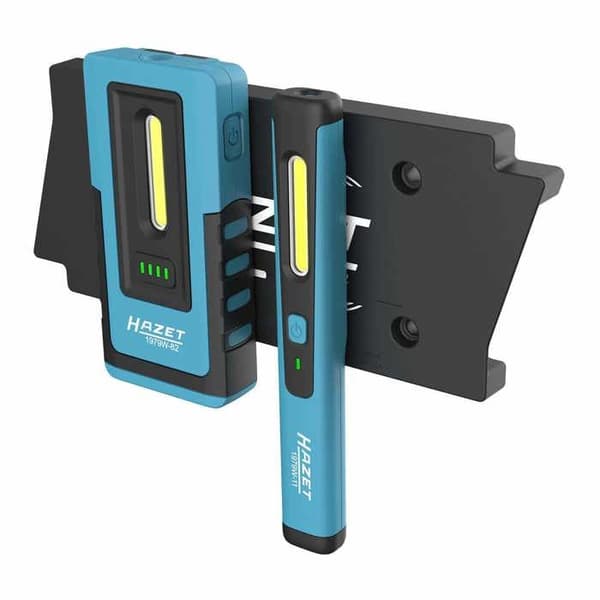 Trådlös uppladdningsbar magnetisk garageverkstad LED arbetslampa 3-delad kit Svart, Blå