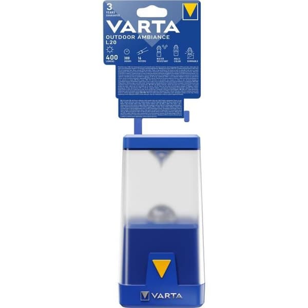 Lykta-VARTA-Outdoor Ambiance Lykta L20-400lm-6 ljusfärger-Dimbar-IP54-Högpresterande LED-Användarvänlig Blå