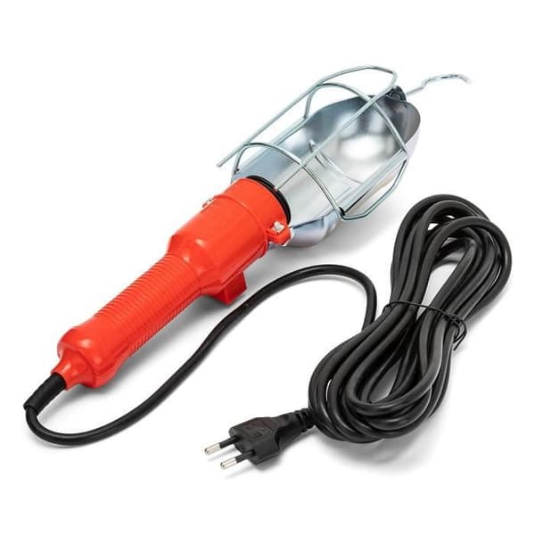Arbetslampa - VELAMP - E27 sockel - 5m kabel - Metall och PVC