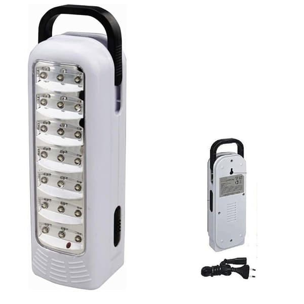 Leofla - LFLLED713 - Nödlampa Vit Uppladdningsbar bärbar ficklampa 21 LED + kabel