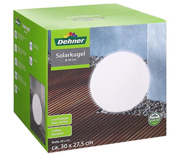 Utomhuslykta - Dehner utomhuslykta - 1426642 - Living Solar Lamp Real Glass Ball, 30 cm, Utseende