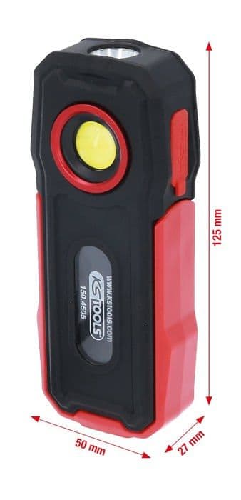 Elektrisk lampa - ficklampa - bärbar lampa Ks tools - 150.4505 - Lampara de mano movil de taller, hopfällbar, 300 lumen