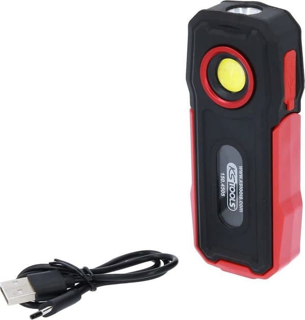 Elektrisk lampa - ficklampa - bärbar lampa Ks tools - 150.4505 - Lampara de mano movil de taller, hopfällbar, 300 lumen