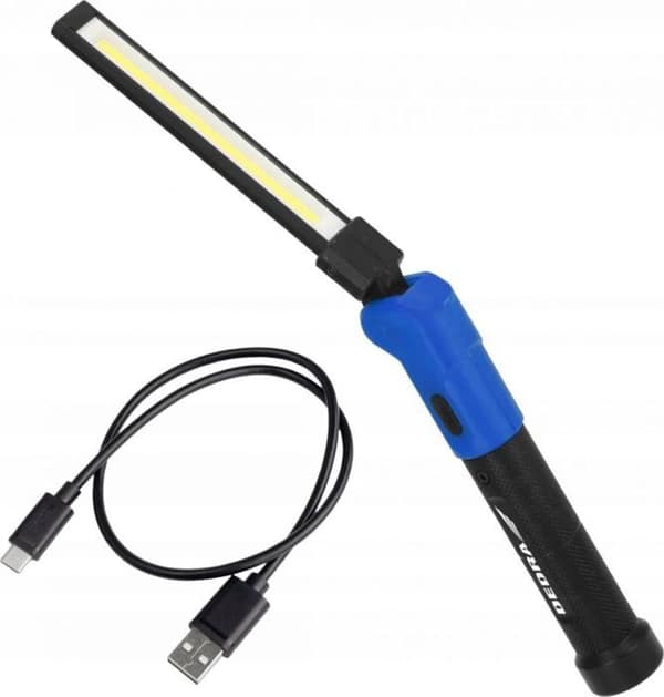 Elektrisk lampa - ficklampa - Dedra arbetslampa - L1033 - Fällbar ficklampa 1000lm, batteri 2600mAh