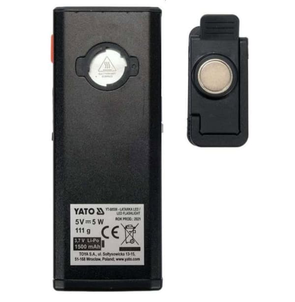 Elektrisk lampa - ficklampa - arbetslampa Yato - YT-08556 - ARBETSLAMPA 500LM, LI-PO 3,7V 1500M
