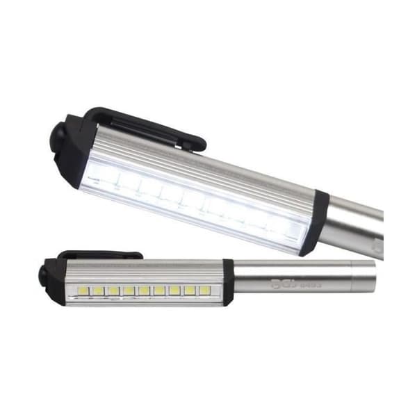 LED-handlampa i aluminium med 9 lysdioder