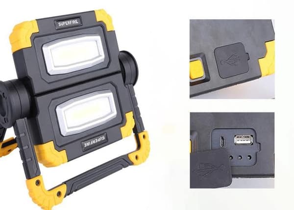 Ficklampa - Superfire - G7 - 5000 mAh - 1600 lm - Uppladdningsbar USB