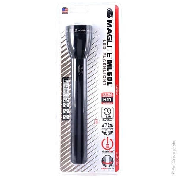 Lampa - MAGLITE - ML50L 3C LED - Svart - 400 m räckvidd - 3 ljuslägen Svart
