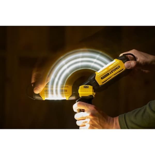 Pivåerbar ficklampa - 18V - 3 LED, 700 lumen, Pivåerbar huvud 0-140° - V20-serien - STANLEY FATMAX, SFMCL050B-XJ