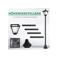 Miniatyrbild 4 av 6: Outsunny solarlampa trädgårdslampa med LED 10 lumen svart 15 x 15 x 120 cm