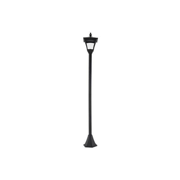 Outsunny solarlampa trädgårdslampa med LED 10 lumen svart 15 x 15 x 120 cm