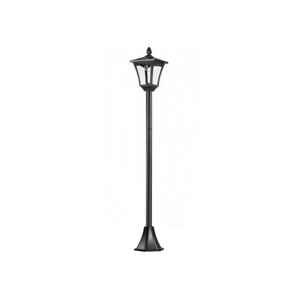 Solar trädgårdslampa Outsunny med LED 40 lumen svart 18 x 18 x 160 cm