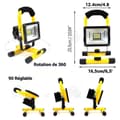 Miniatyrbild 2 av 4: INN Bärbar lampa 30W röd ljus blå ljus 360 graders rotation 3 dimmnivåer utomhusbelysning LED uppladdningsbar