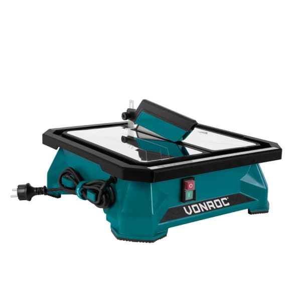 VONROC Kakelskärare 650W – 180mm – integrerad vattenbehållare | STST bänkskiva