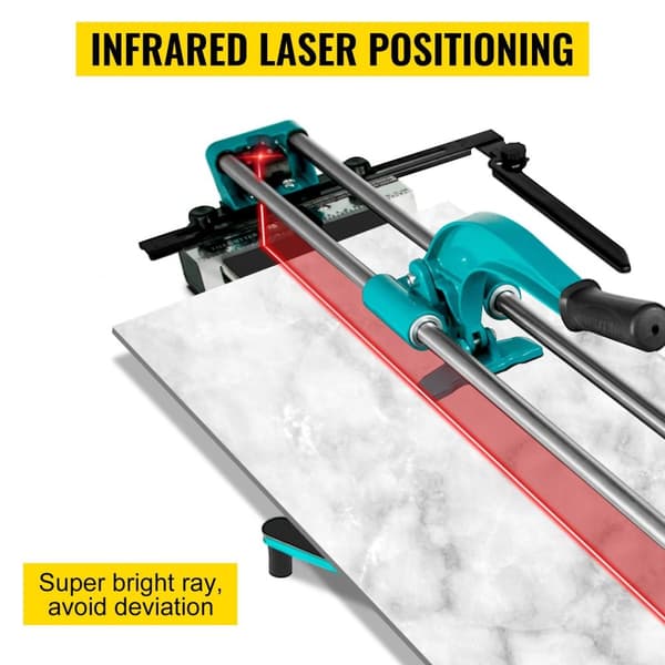 40-tums 1000mm dubbelspårig manuell kakelskärare med laserpositionering, högkvalitativt skärhjul, ergonomiskt handtag, justerbar skjutlina