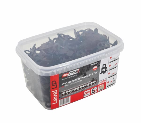AWTOOLS LEVEL UP KAKELVIVERINGSSYSTEM 2,0mm - 6-17mm - CLIP 200 st.