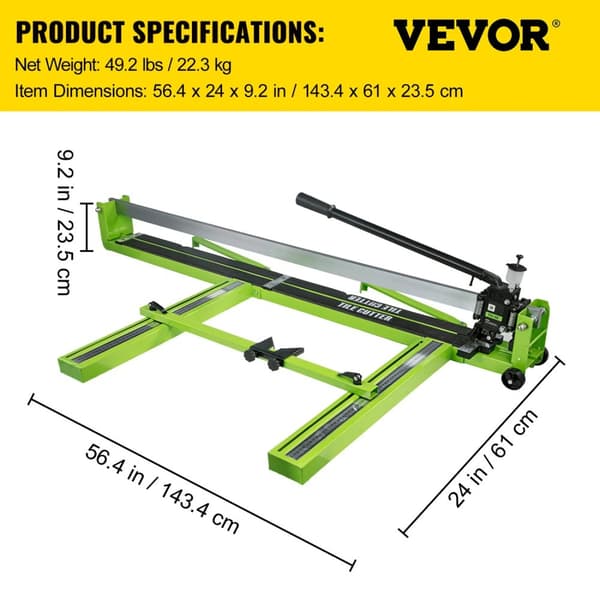 Plattskärare, Infraröd laserpositionering, Professionellt handverktyg, 1200mm