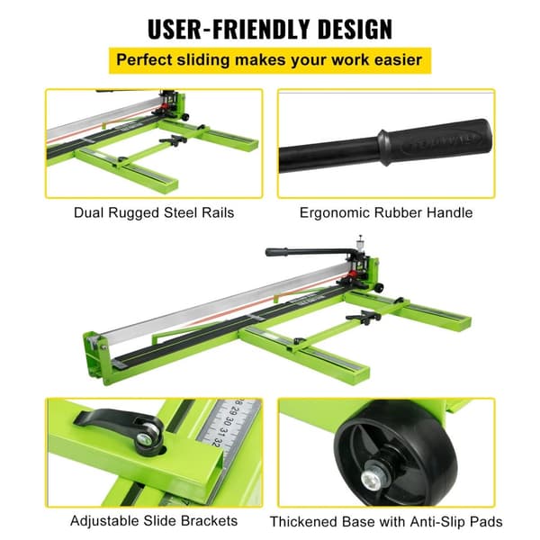 47-tums/1200 mm manuell kakelskärmaskin med laserpositionering, hög precision, snabb skärhastighet, enkel och säker att använda