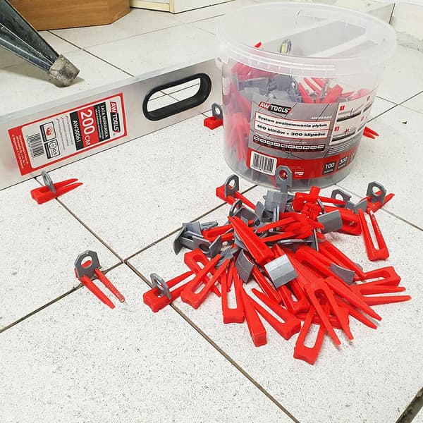 AWTOOLS STANDARD KAKELVÄTNINGSSYSTEM 1,5mm - 7-15mm - CLIP 100 st.