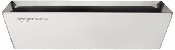 Grundläggande - MPX12-AZ - Amazon rektangulär beläggningsbricka i rostfritt stål, 30,48 cm, Silver