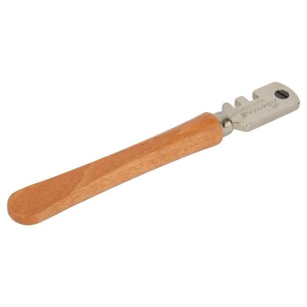 STANLEY Traditionell glasskärare - 6 stålhjul - lackerat trähandtag - tjocklek 3 till 10 mm