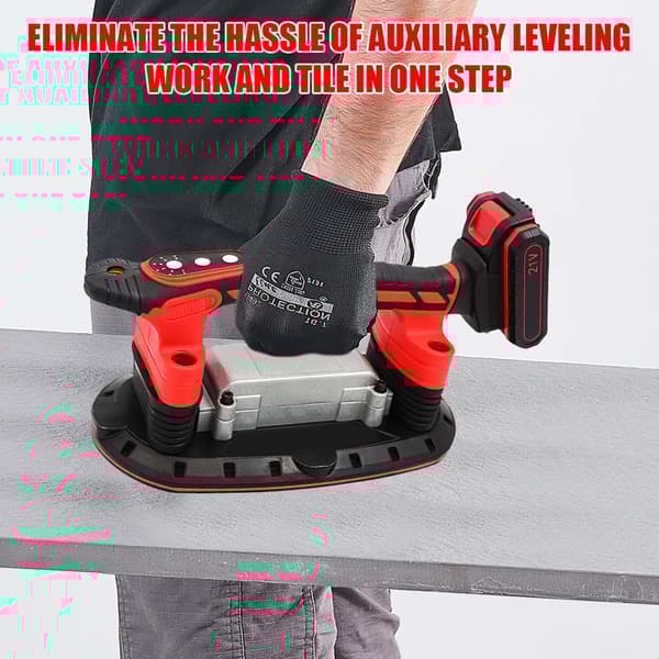Fliseinstallationsværktøj, 6 hastighedsindstillinger, 200 kg sugekraft, høj vibration