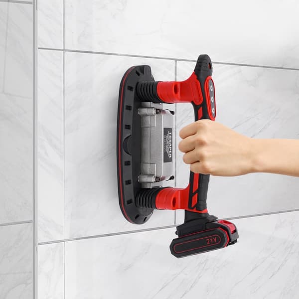 Håndholdt keramisk fliselægningsmaskine, 21V kraftig vibration, understøtter op til 176,4 lbs, 6-hastigheds betjening