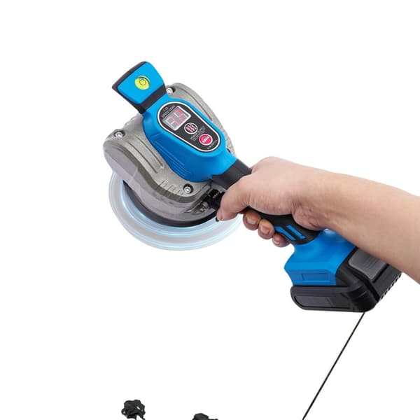 Trådlös kakel vibrationsutjämningsmaskin, 12 justerbara hastighetsinställningar, digital display, hög adsorptionskraft.