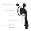 Miniatyrbillede 3 af 4: Flisevibrator, batteridrevet, 12000 RPM vibrationsfrekvens