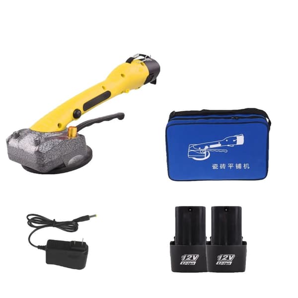 Flisevibratormaskine, 2000W effekt, 10 justerbare gear,Gul 2 Batterier
